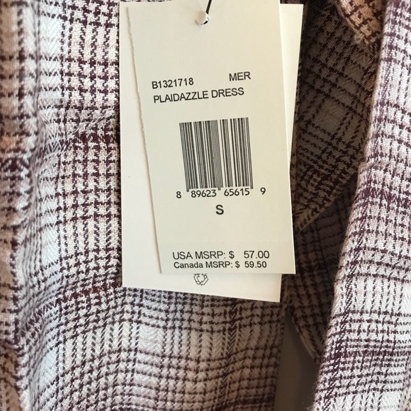 VOLCOM Plaid Long Sleeve Shirt Dress - Picture 7 of 8